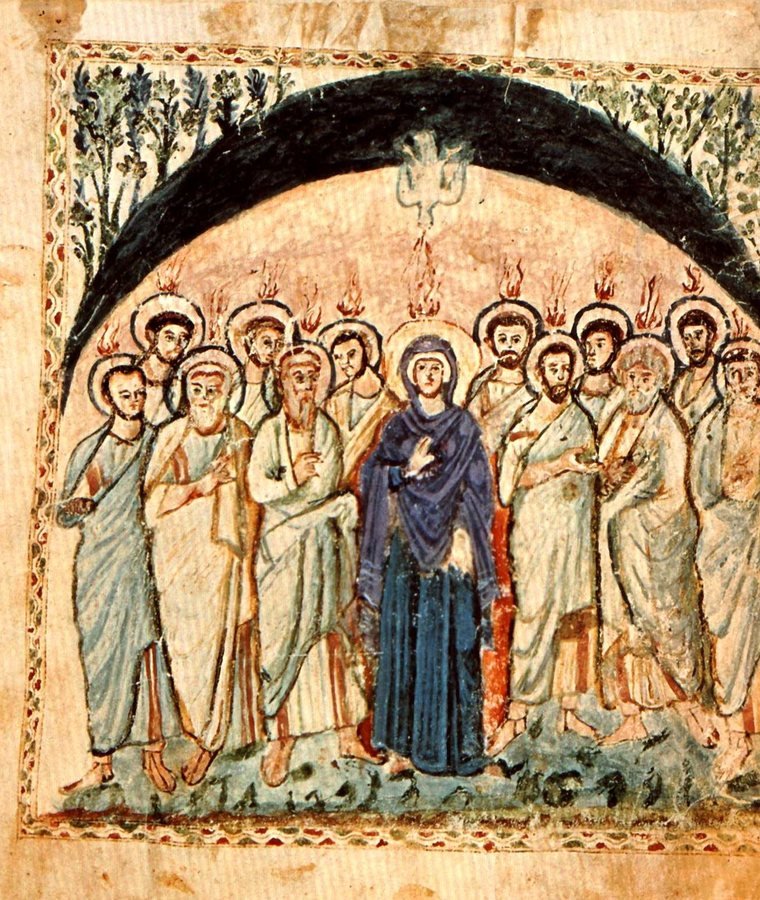 Pentecost, from the Rabbula Gospels, Syria