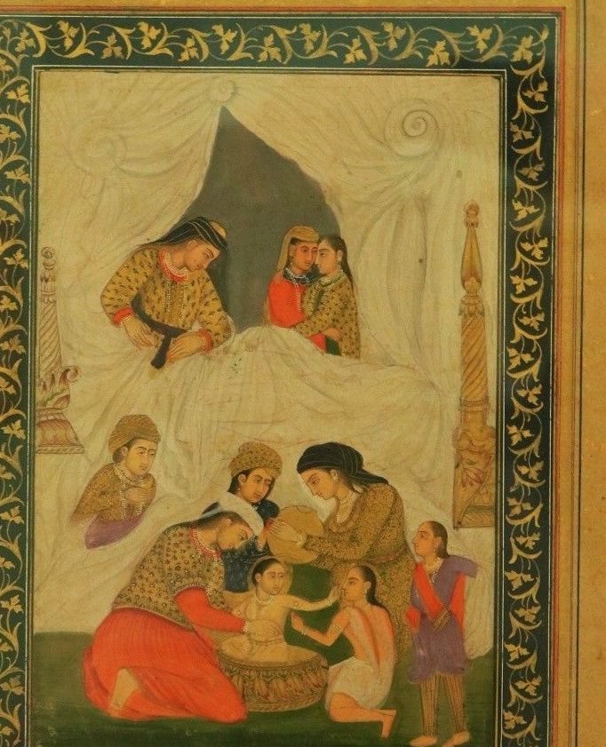 The Nativity, Mughal court painting, India