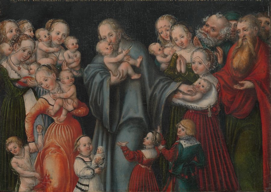 Christ blessing the children, by Lucas Cranach the Younger